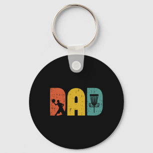 Porte-clés Papa Disc Golf Rétro Frisbee Frolf Fête des Pères