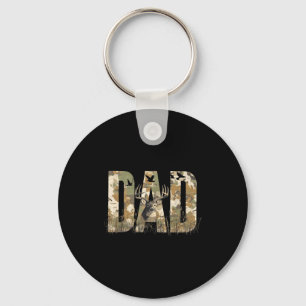 Porte-clés Papa Drôle Camo Chasse Camouflage Cerf Fête des Pè