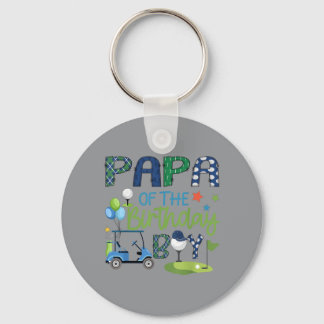 Porte-clés Papa du garçon d'anniversaire trou en un sport de