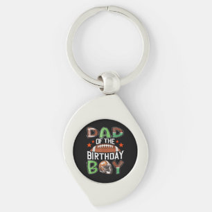 Porte-clés Papa du garçon qui fête son anniversaire Football