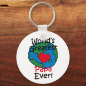 Porte-clés Papa du Monde au Coeur Exceptionnel (Recto)