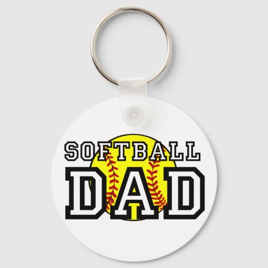 Porte-clés Papa du softball (Recto)