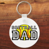 Porte-clés Papa du softball (Recto)