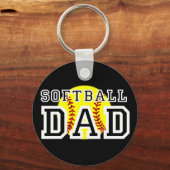 Porte-clés Papa du softball (Recto)