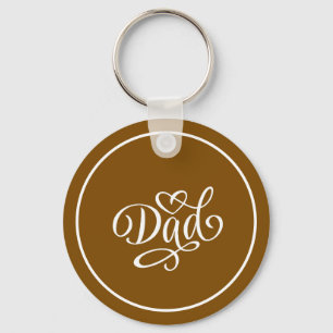 Porte-clés Papa écriture élégante script , fête des pères