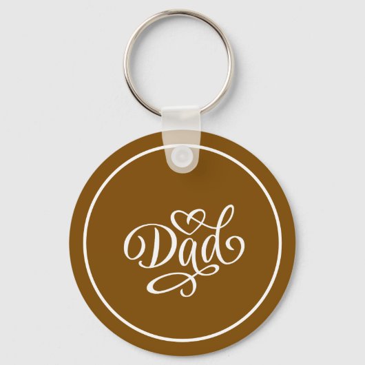 Porte-clés Papa écriture élégante script , fête des pères (Recto)