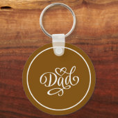 Porte-clés Papa écriture élégante script , fête des pères (Recto)