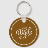 Porte-clés Papa écriture élégante script , fête des pères (Verso)
