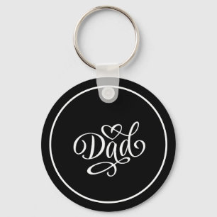 Porte-clés Papa écriture élégante script , fête des pères