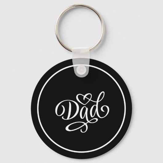 Porte-clés Papa écriture élégante script , fête des pères (Recto)
