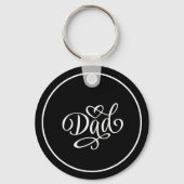Porte-clés Papa écriture élégante script , fête des pères (Verso)
