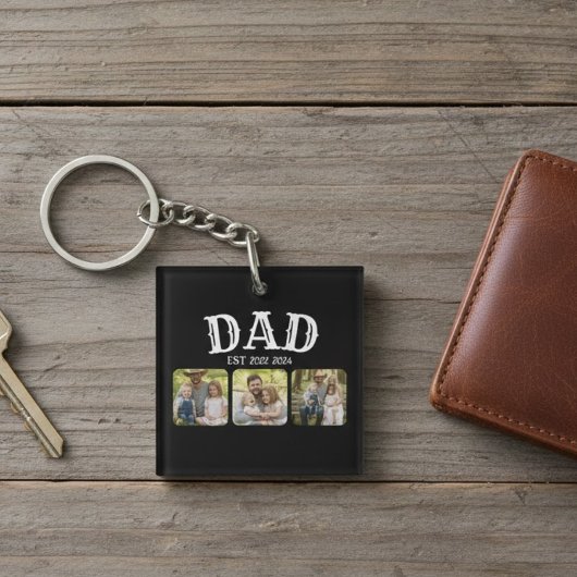 Porte-clés Papa Est 3 Photo