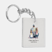 Porte-clés Papa et filles personnalisées (9) (Devant gauche)