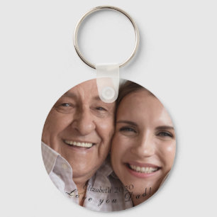 Porte-clés Papa et la fille adulte fête des pères vos noms