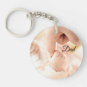 Porte-clés Papa Et Papa De La Main Du Bébé