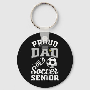 Porte-clés Papa fier d'un senior de soccer Cl de la promotion