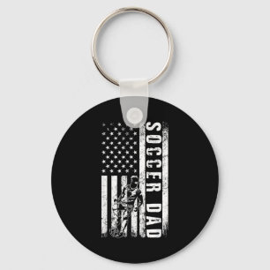 Porte-clés Papa Footballeur Drapeau Usa Équipe De Foot Fan Pa