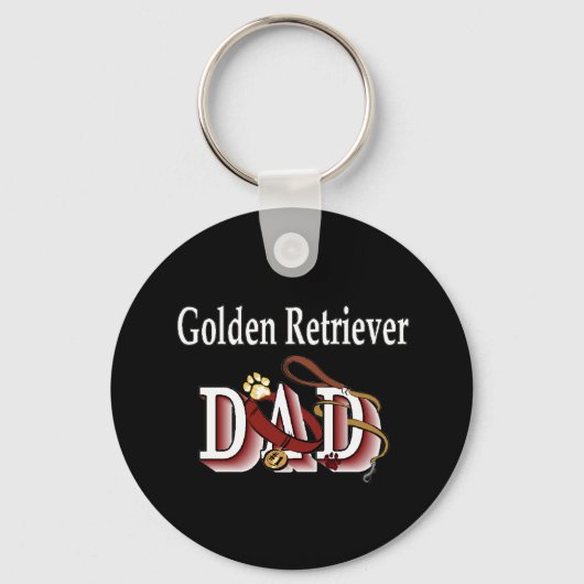 Porte-clés papa golden retriever (Recto)