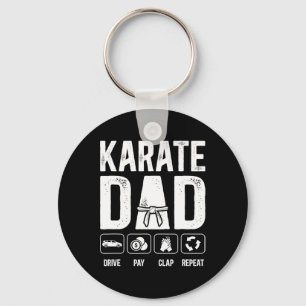 Porte-clés Papa Karaté Conduire Payer Applaudir Répéter Père