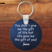Porte-clés papa life m'a donné le don de toi ! (Recto)