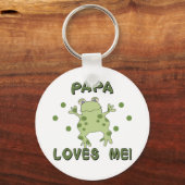 Porte-clés Papa m'aime la grenouille (Recto)