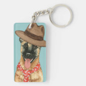 Porte-clés Papa Malinois belge (Dos)
