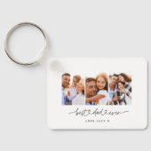 Porte-clés papa mignon script moderne multi photo cadeau (Verso)