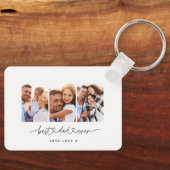 Porte-clés papa mignon script moderne multi photo cadeau (Recto)