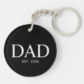 Porte-clés Papa Moderne Classique Année de Fondation (Dos)