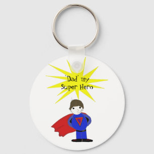 Porte-clés Papa, mon super héros