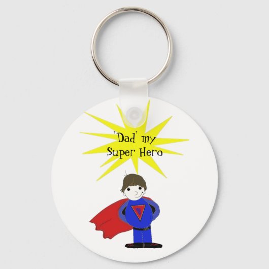 Porte-clés Papa Mon Super Héros (Recto)