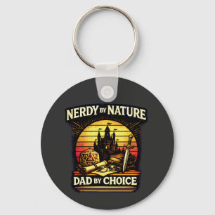 Porte-clés Papa nerd par nature, papa par choix - Jeu de rôle