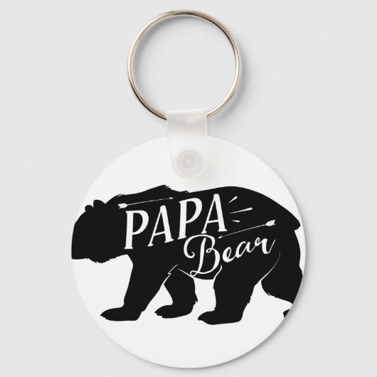 Porte-clés Papa Novelty Bear Funny Retro (Recto)