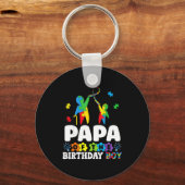 Porte-clés Papa Of The Birthday Boy Autism Awareness Support  (Recto)