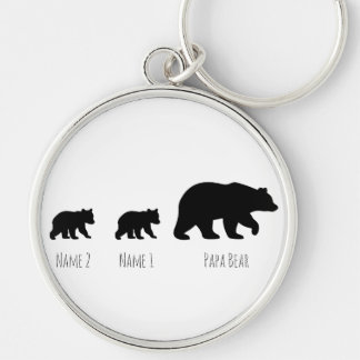 Porte-clés Papa Ours personnalisé Bébé Ours Nom
