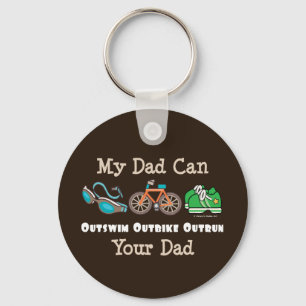 Porte-clés Papa Outswim Outbike Outrun Triathlon Porte - clé