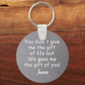 Porte-clés Papa personnalisé, la vie m'a donné le don de toi (Recto)