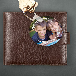 Porte-clés Papa Photo Amour à la Rough et Retour