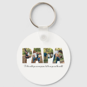 Porte-clés Papa Photo Collage Porte - clé pour Fête des pères