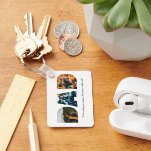 Porte-clés Papa Photo Collage Porte - clé pour Fête des pères