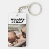 Porte-clés Papa Photo texte noir (Dos)