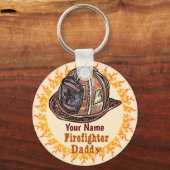 Porte-clés Papa porte - clés pompiers (Recto)