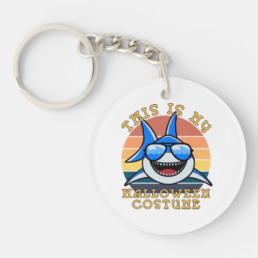Porte-clés Papa Requin Soleil Couchant Épouvantable Drôle (Devant)