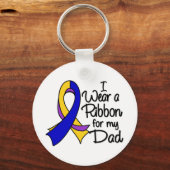 Porte-clés Papa - Ruban pour cancer de la vessie (Recto)