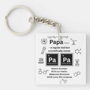 Porte-clés Papa scientifique drôle Fête des pères PaPa