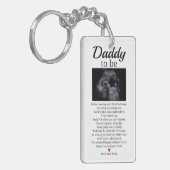 Porte-clés Papa sera bébé poème Faire-part de grossesse (Devant gauche)