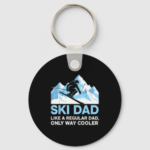 Porte-clés Papa skieur amateur d'homme de ski de snowboard dr