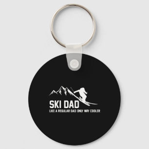 Porte-clés Papa skieur drôle de skieur Aventure enneigée Amou