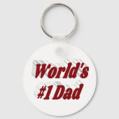 Porte-clés Papa texte bordeaux (Verso)