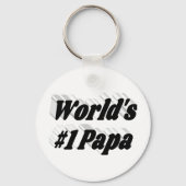 Porte-clés Papa, texte noir (Recto)